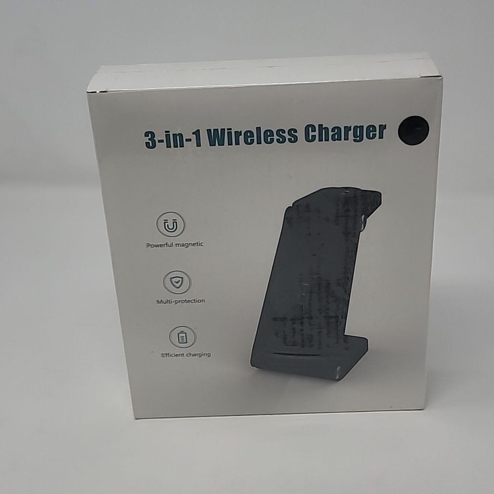 Magnetic Wireless Charger Stand, 3 in 1 Foldable Wireless Charging Station